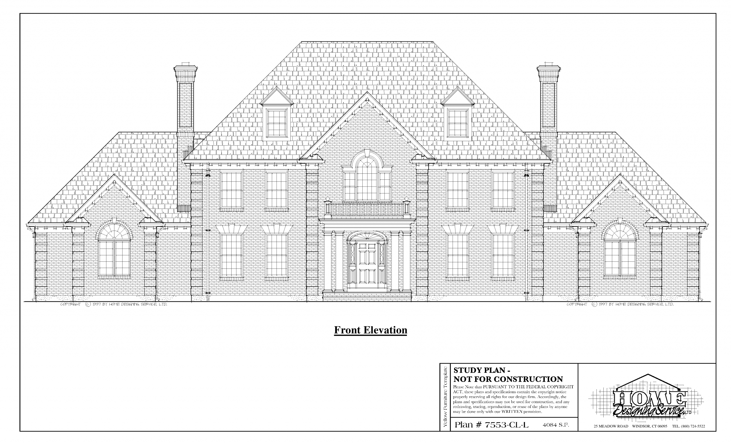 ss-7553cll-1 4 bedroom 3 bathroom colonial house plan